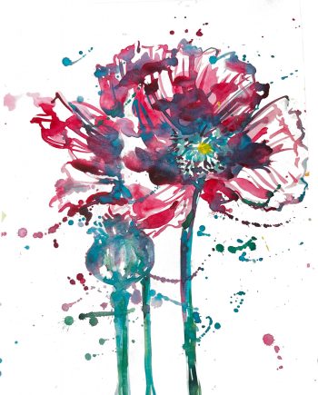 "Poppy Bloom" Watercolor Art Print