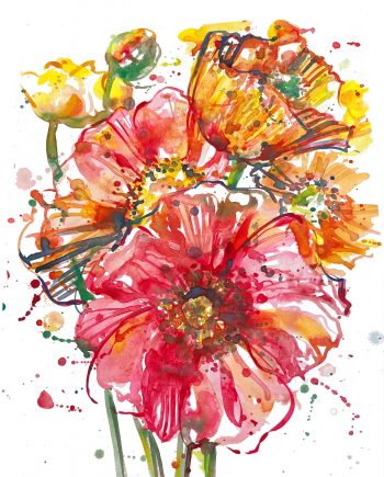 "Vintage Bouquet" Watercolor Art Print