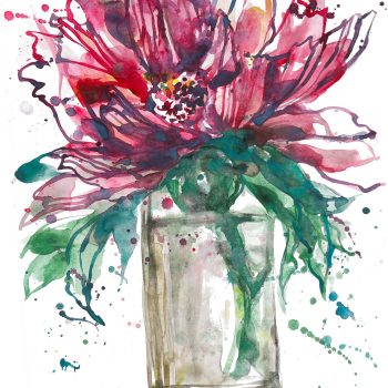 "Blooming Vase" Watercolor Art Print