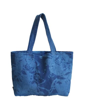 Indigo Floral Tote
