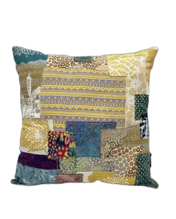 Pattern to Print Designer Collage Pillow - Standard 001