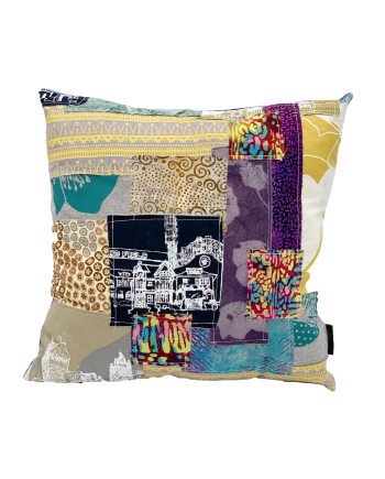 Pattern to Print Designer Collage Pillow - Standard 002