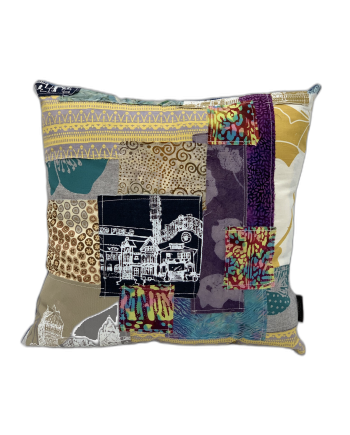 Pattern to Print Designer Collage Pillow - Standard 002