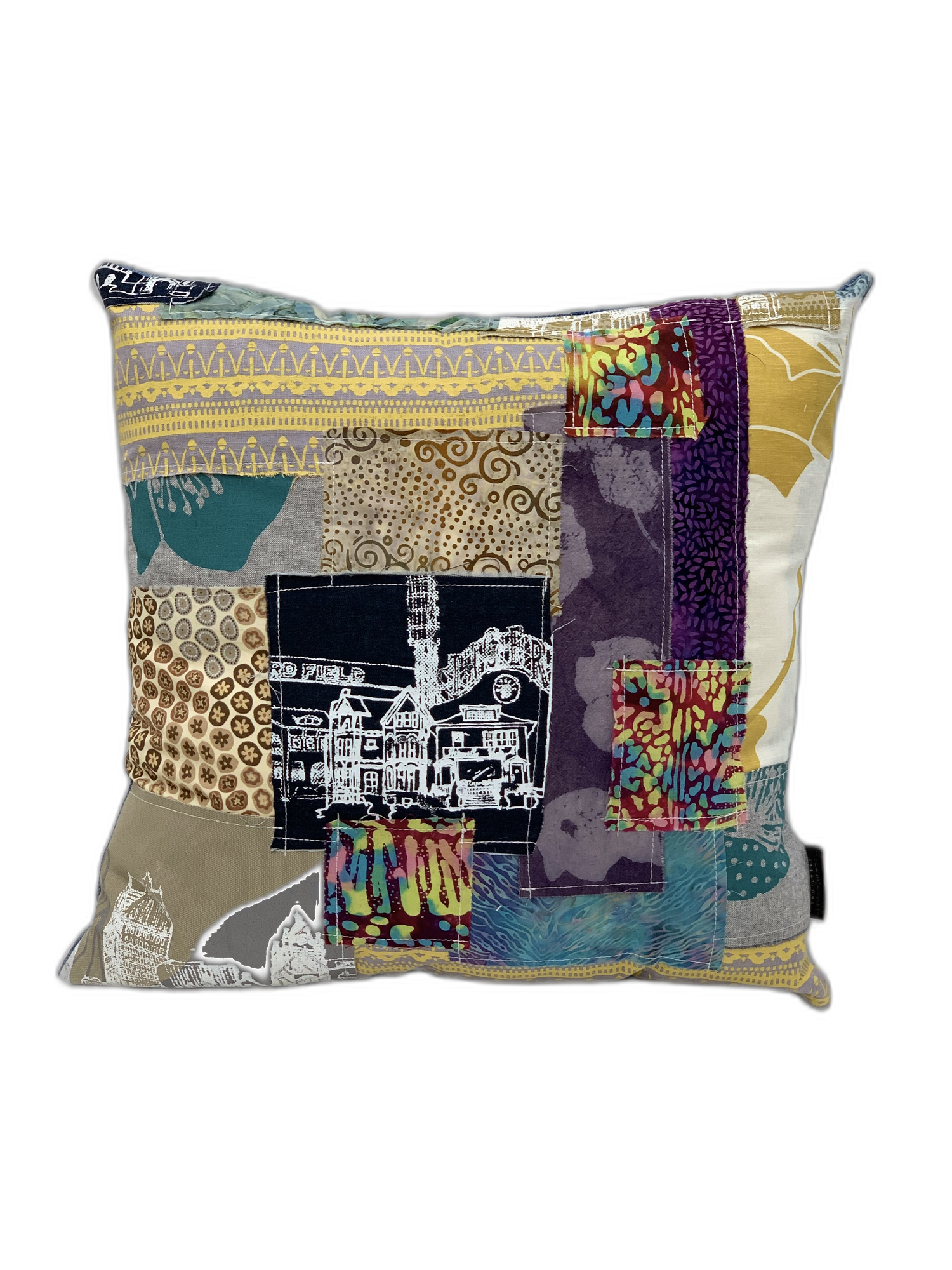 Pattern to Print Designer Collage Pillow - Standard 002