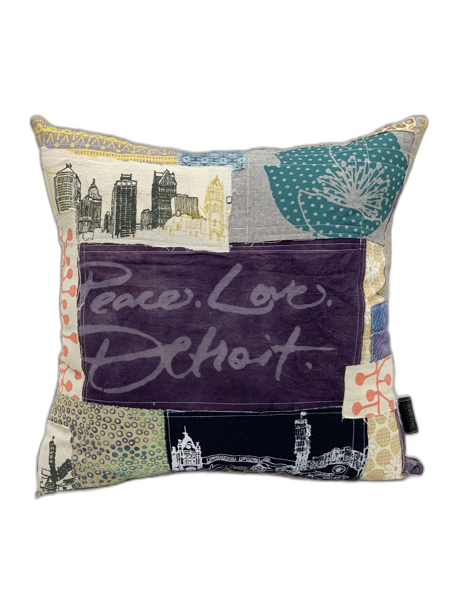 Pattern to Print Designer Collage Pillow - Standard 003