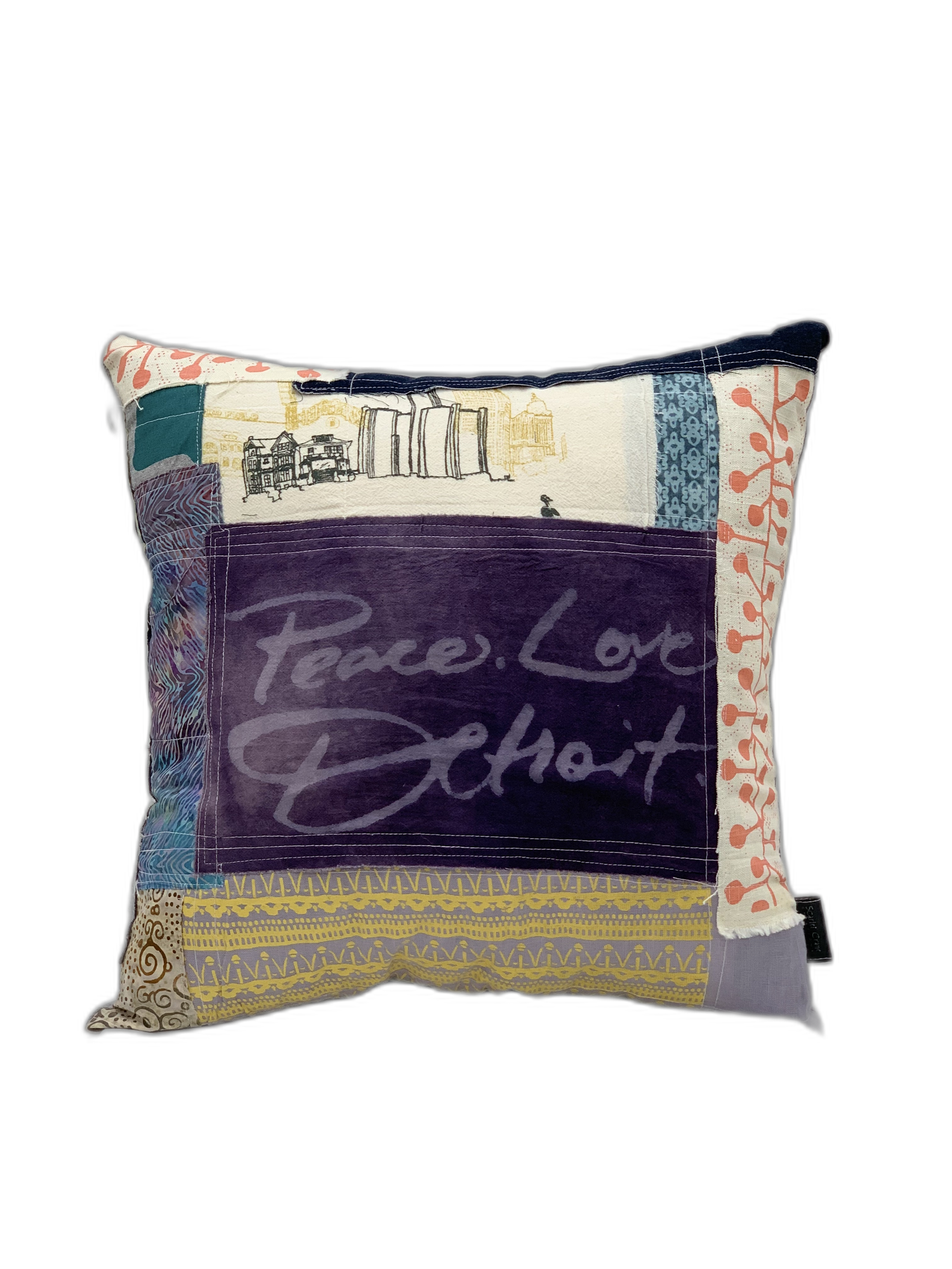 Pattern to Print Designer Collage Pillow - Standard 004