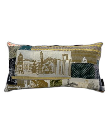Pattern to Print Designer Collage Pillow - Lumbar 001