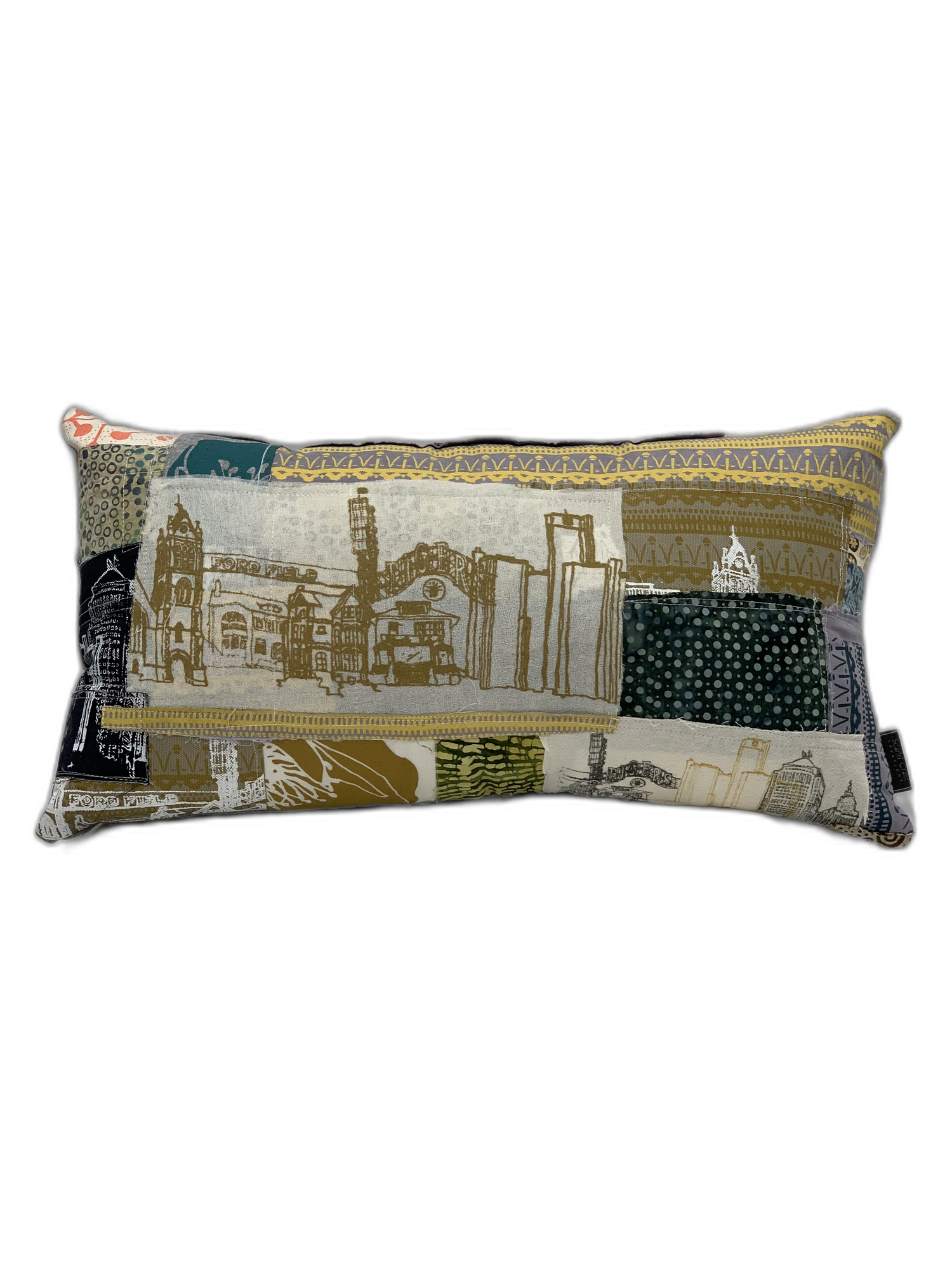 Pattern to Print Designer Collage Pillow - Lumbar 001