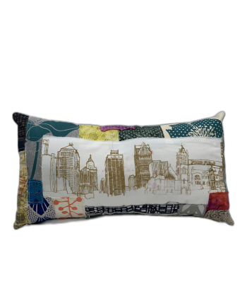 Pattern to Print Designer Collage Pillow - Lumbar 003
